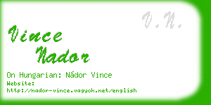 vince nador business card