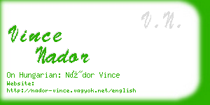 vince nador business card